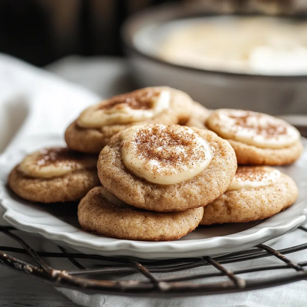 Eggnog Snickerdoodle Thumbprint Cookies