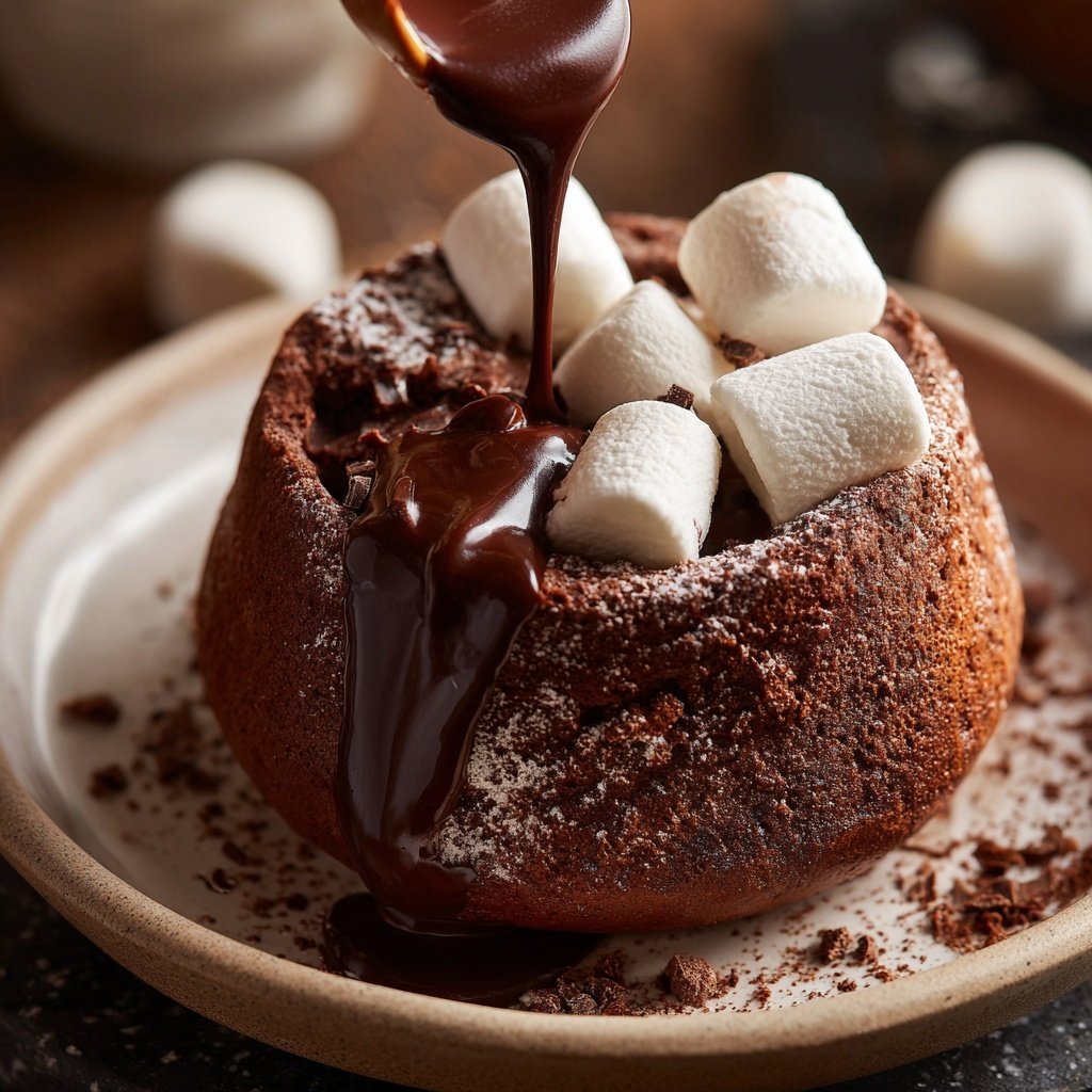 Chocolate Fondue with Marshmallows