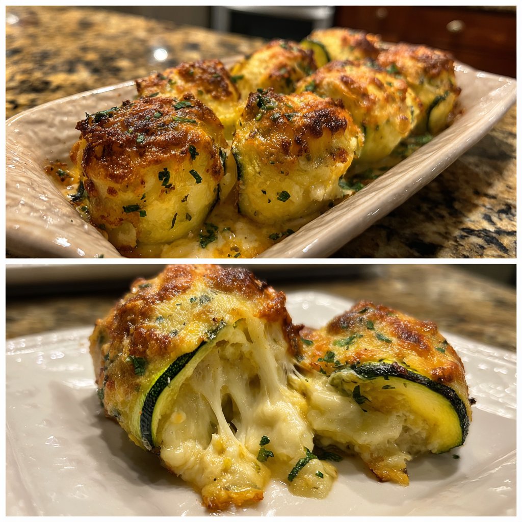 Baked Zucchini Ricotta Rollups