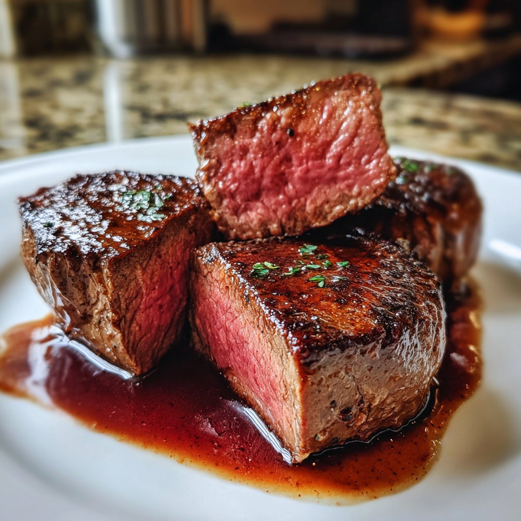 Romantic Filet Mignon with Red Wine Sauce