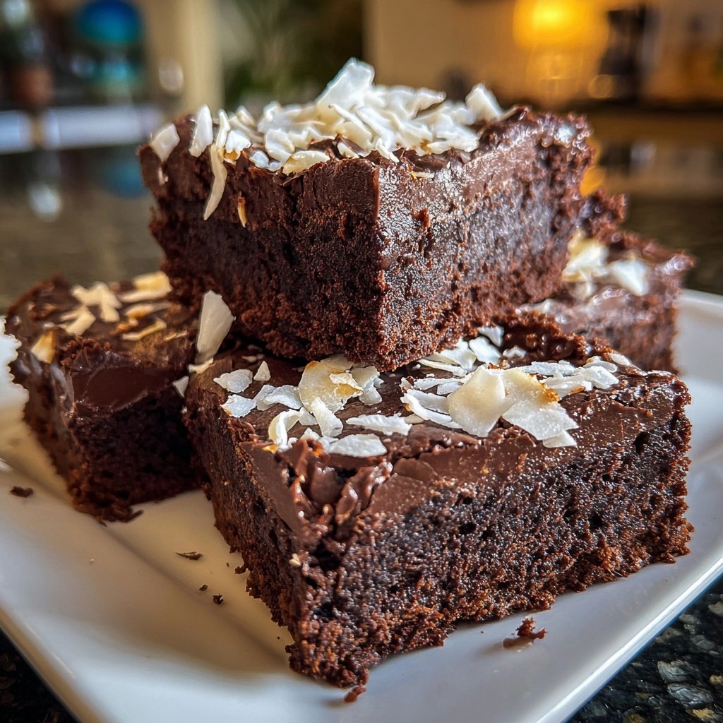 Cottage Cheese Brownies with Coconut