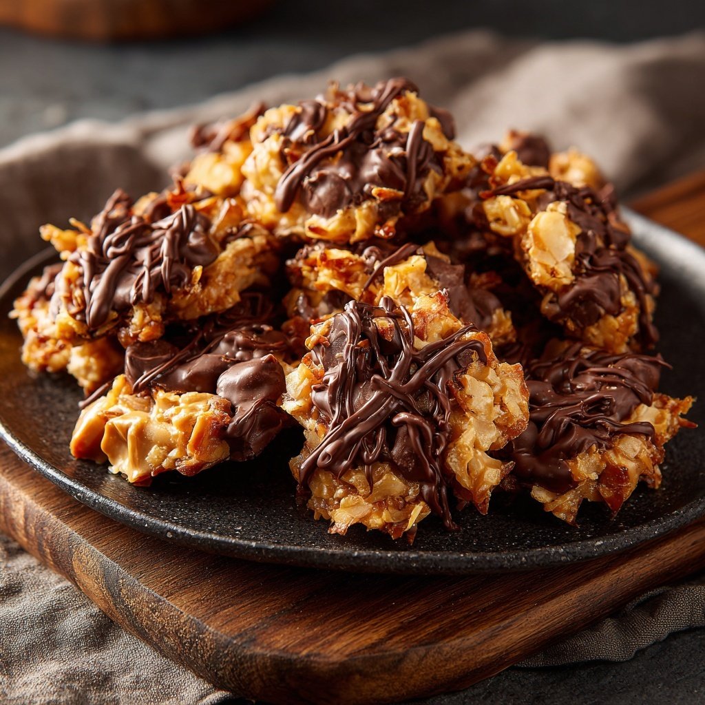 Chocolate Coconut Peanut Clusters