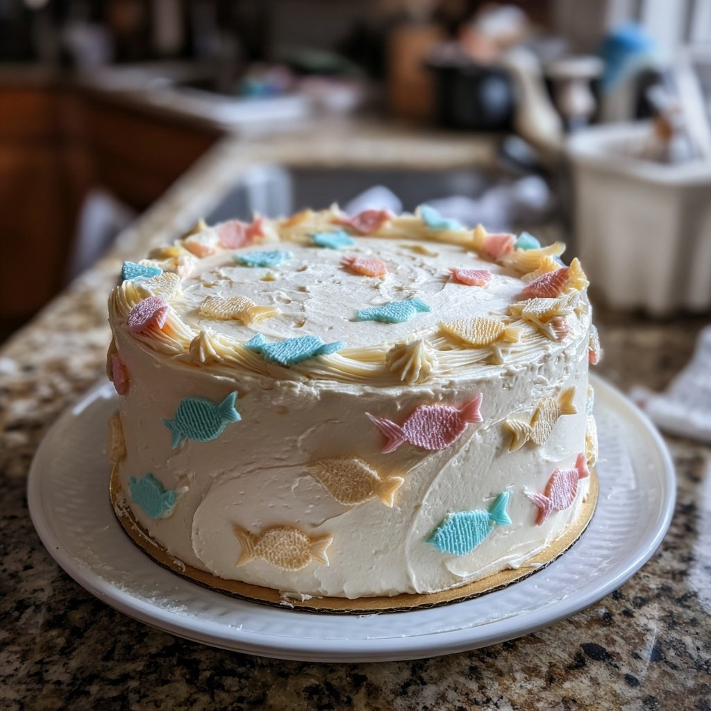 Classic Buttercream Pisces Cake