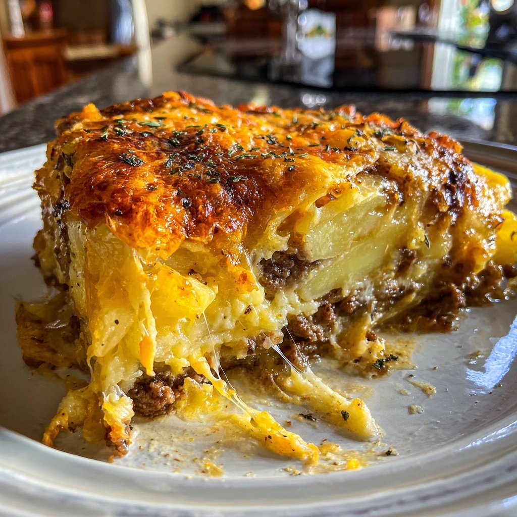 Baked Ground Beef And Potato Casserole