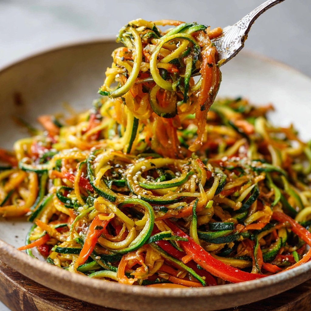 Healthy Zucchini Noodle Stir Fry