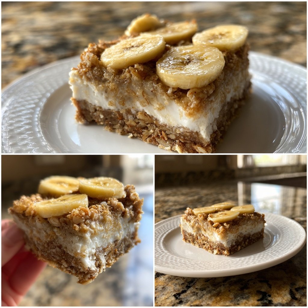 Banana Oat Yogurt Squares