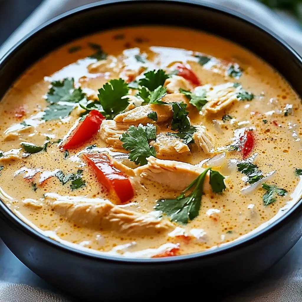 Crockpot Thai Coconut Chicken Soup