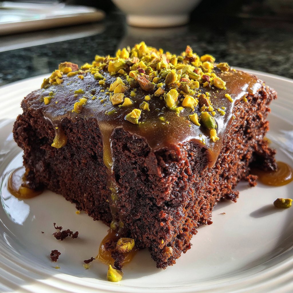 Chocolate Orange Pistachio Snack Cake