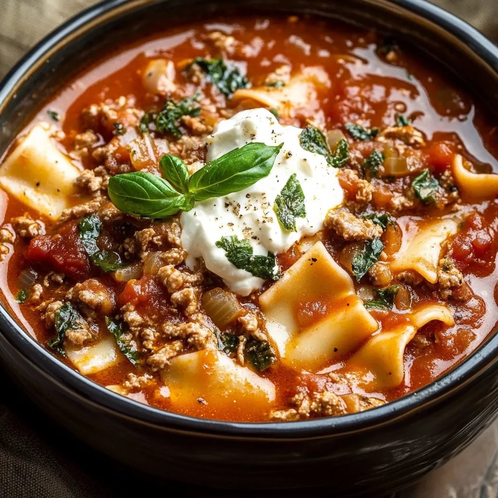 Crockpot Lasagna Soup