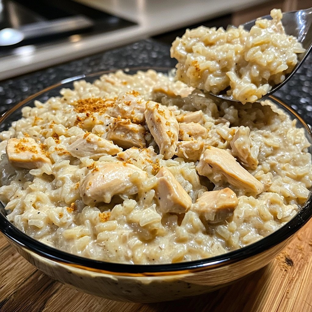 Creamy Slow Cooker Chicken and Rice