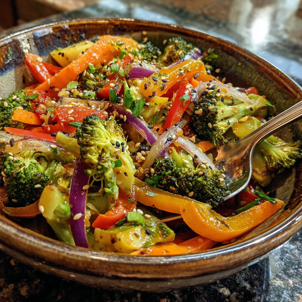 Healthy Dinner Sesame Ginger Veggie Bowl
