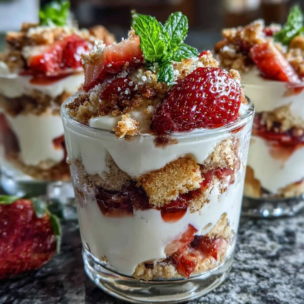 Strawberry Shortcake Parfait Cups