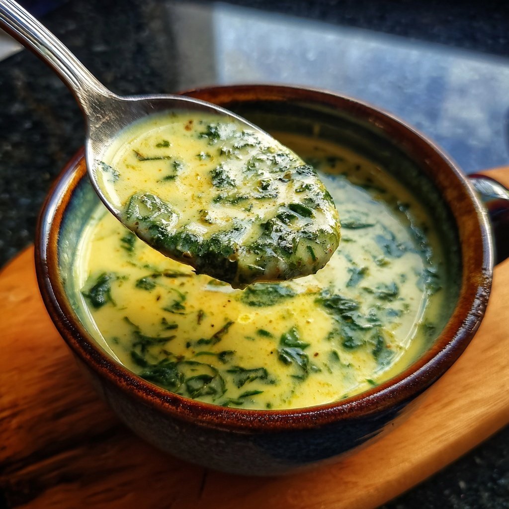 Creamy Lemon Spinach Soup