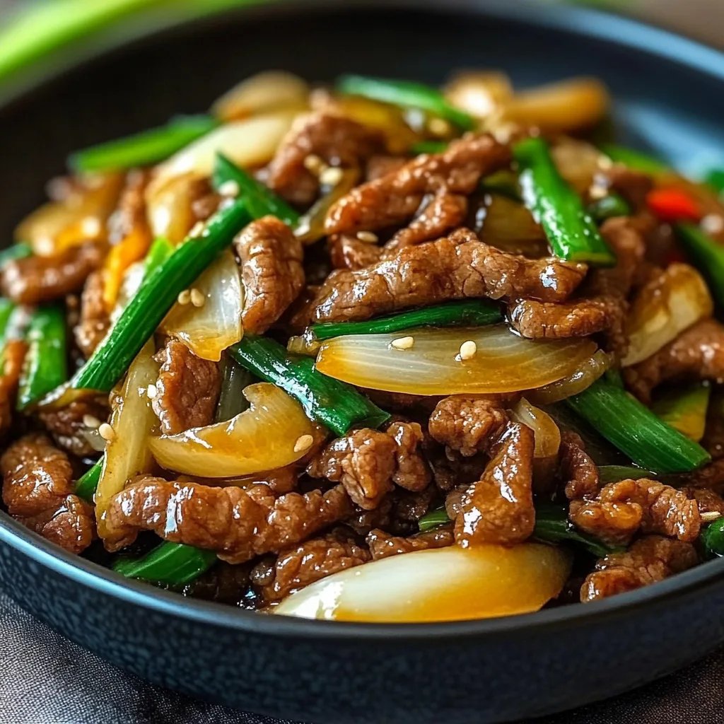 Chinese Beef and Onion Stir Fry