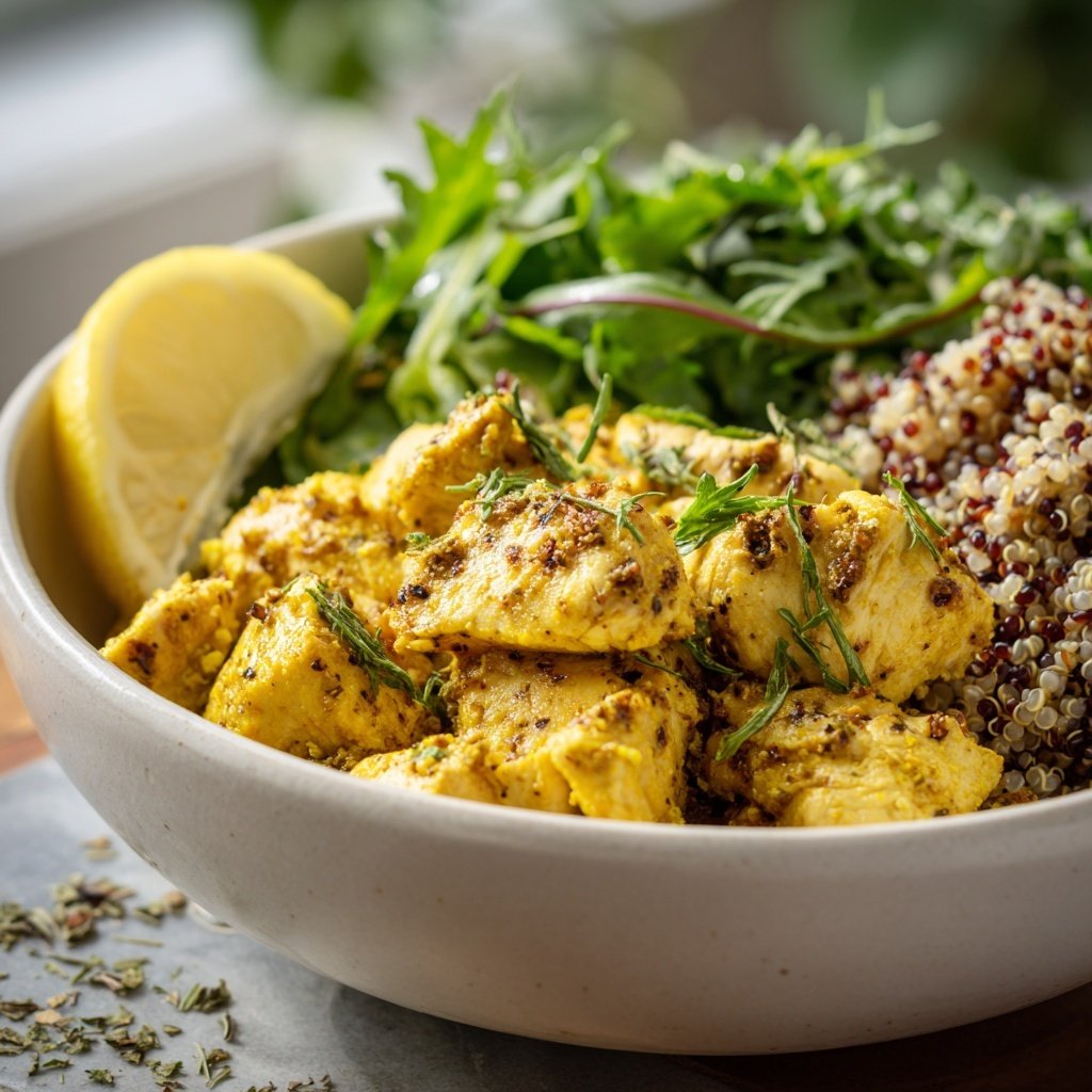 High Protein Lemon Chicken Bowl