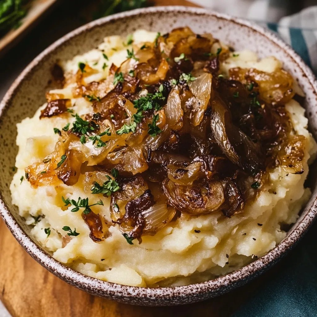 Best Ever Caramelized Onion Mashed Potatoes