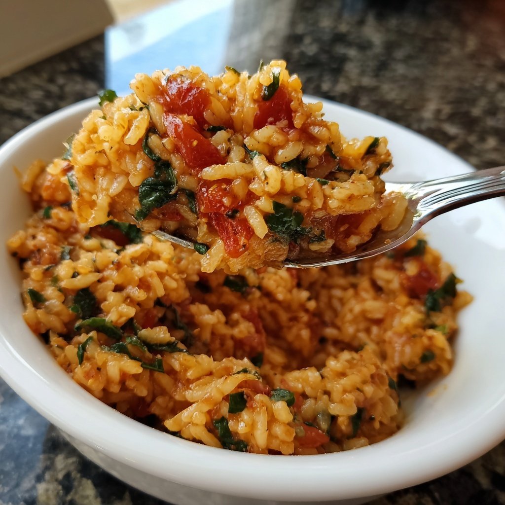 Creamy Spinach Tomato Rice