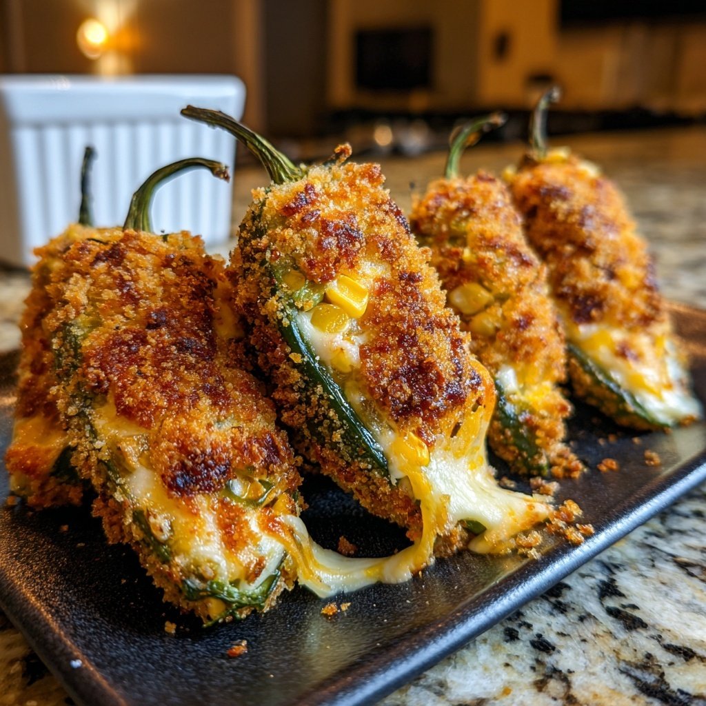 Jalapeno Poppers Stuffed with Corn