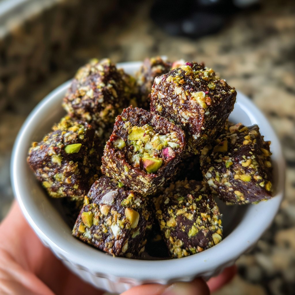 Chocolate Pistachio Coconut Bites
