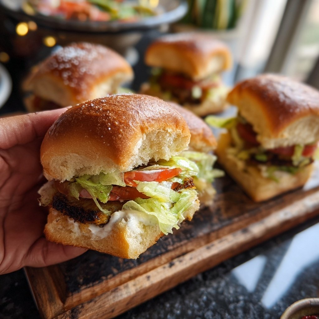 Sliders with Crispy Eggplant