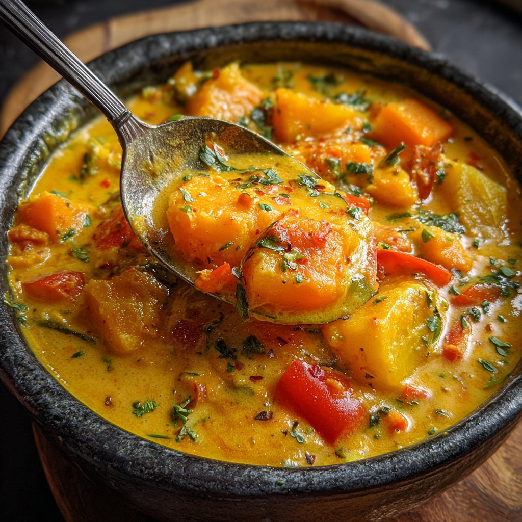 Healthy Crockpot Vegetable Coconut Stew