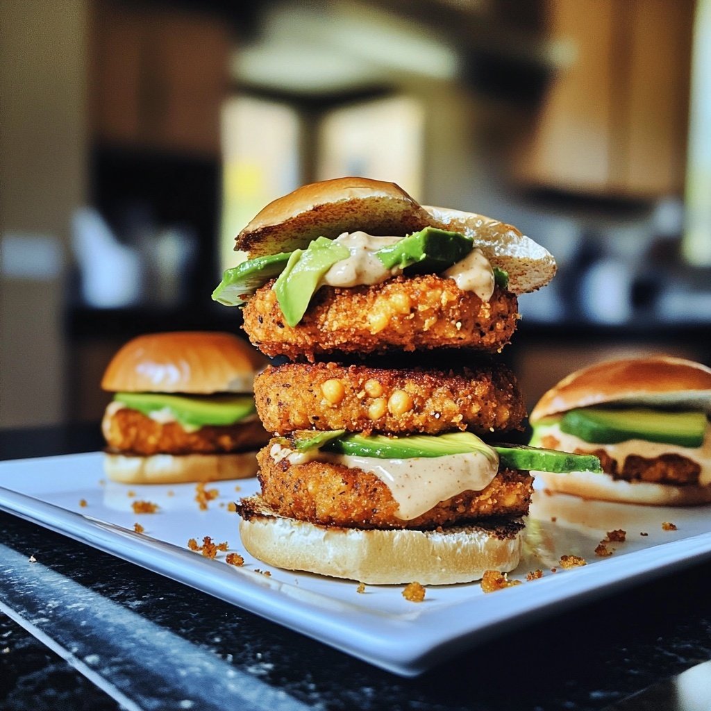 Sliders with Spicy Chickpea Patty