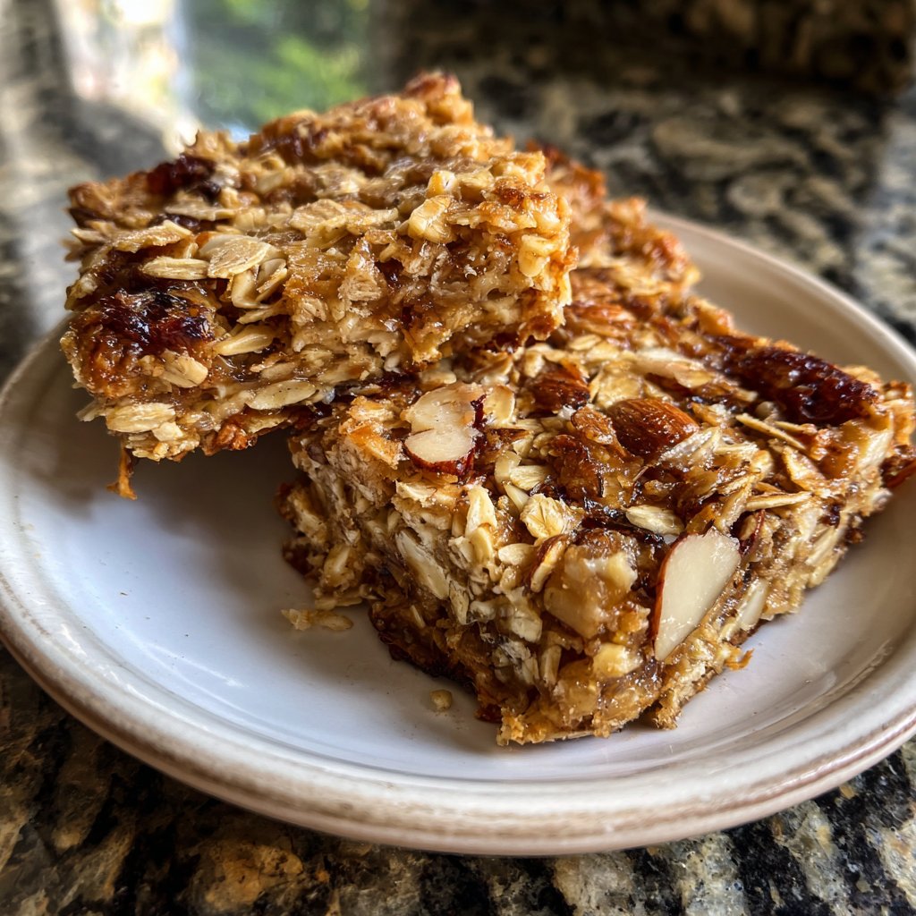 Vanilla Almond Oat Breakfast Squares